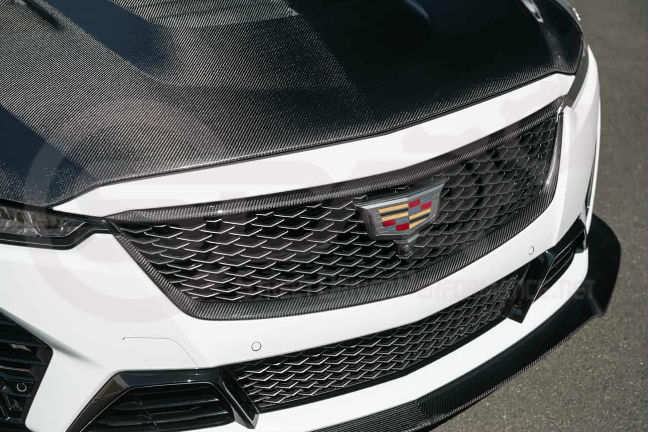 2022-2024 Cadillac CT5-V Blackwing | Factory Style Carbon Fiber Front Bumper Grille Insert Trim Surrounding Replacement (Upper and/or Lower)